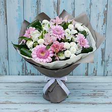 Букет цветов из:  Герберы, Альстромерии и Хризантемы в Новкусе-Артезиане