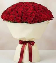 Букет 101 Красная роза Милано в Новкусе-Артезиане