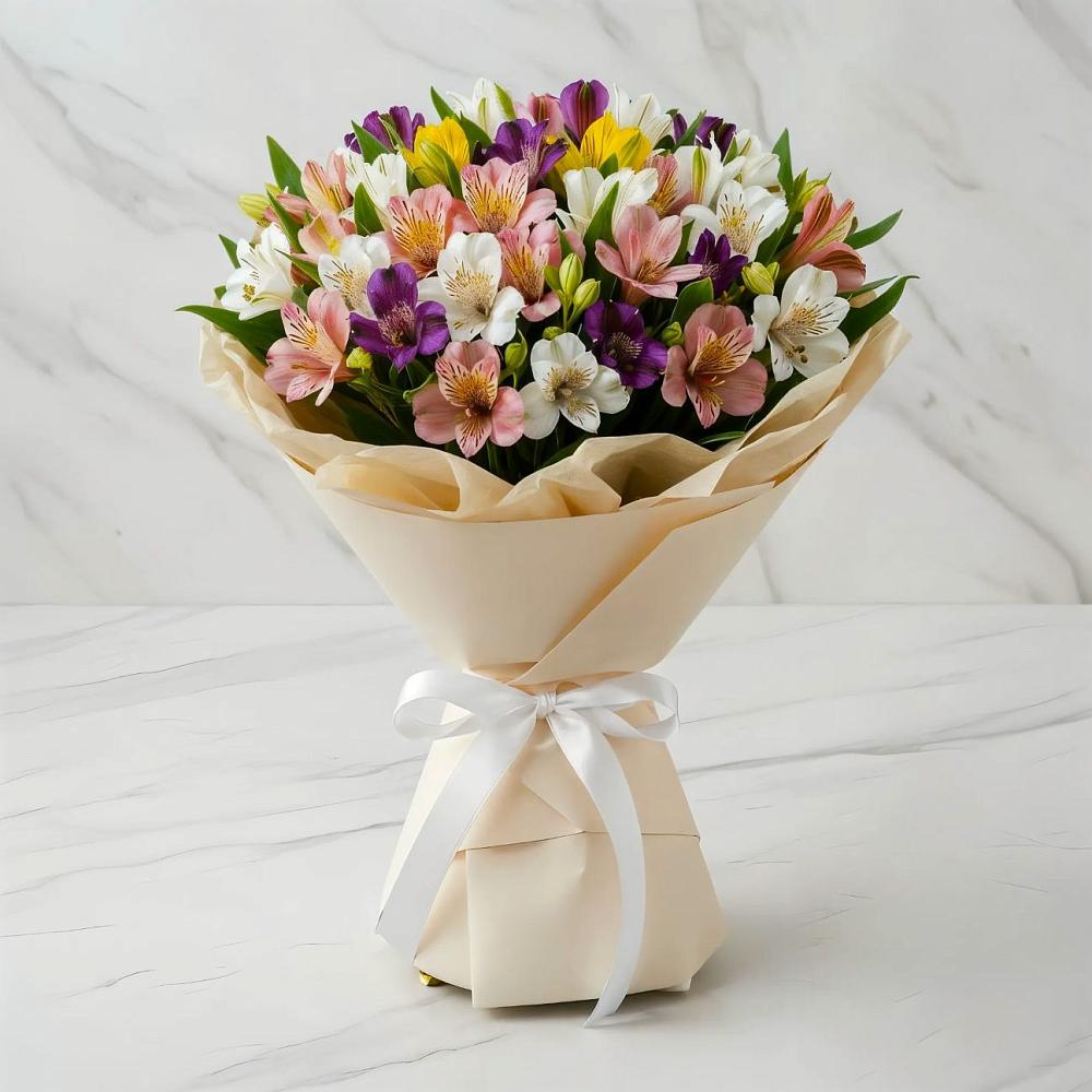 Букет цветов из: Альстромерии в Новкусе-Артезиане