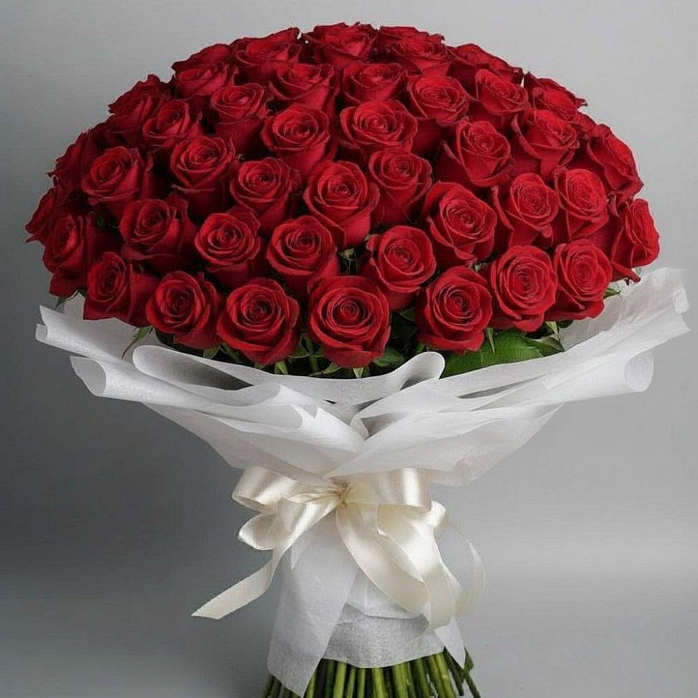 Букет 101 Красная роза Блэк Мэджик в Новкусе-Артезиане