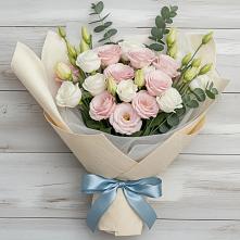 Букет цветов из:  Лизиантусы в Новкусе-Артезиане