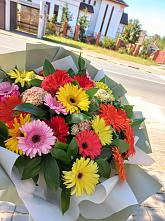 Букет цветов из:  Герберы #REPLACE_PRED# Новкусе-Артезиане