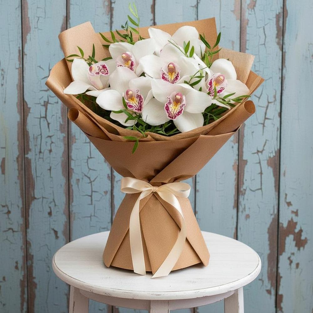 Букет цветов из: Орхидеи и Розы в Новкусе-Артезиане