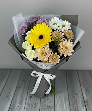 Букет цветов из:  Розы, Герберы и Хризантемы в Новкусе-Артезиане