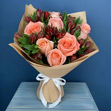 Букет цветов из:  Розы и Альстромерии в Новкусе-Артезиане