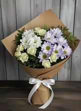 Букет цветов из:  Хризантемы и Розы в Новкусе-Артезиане