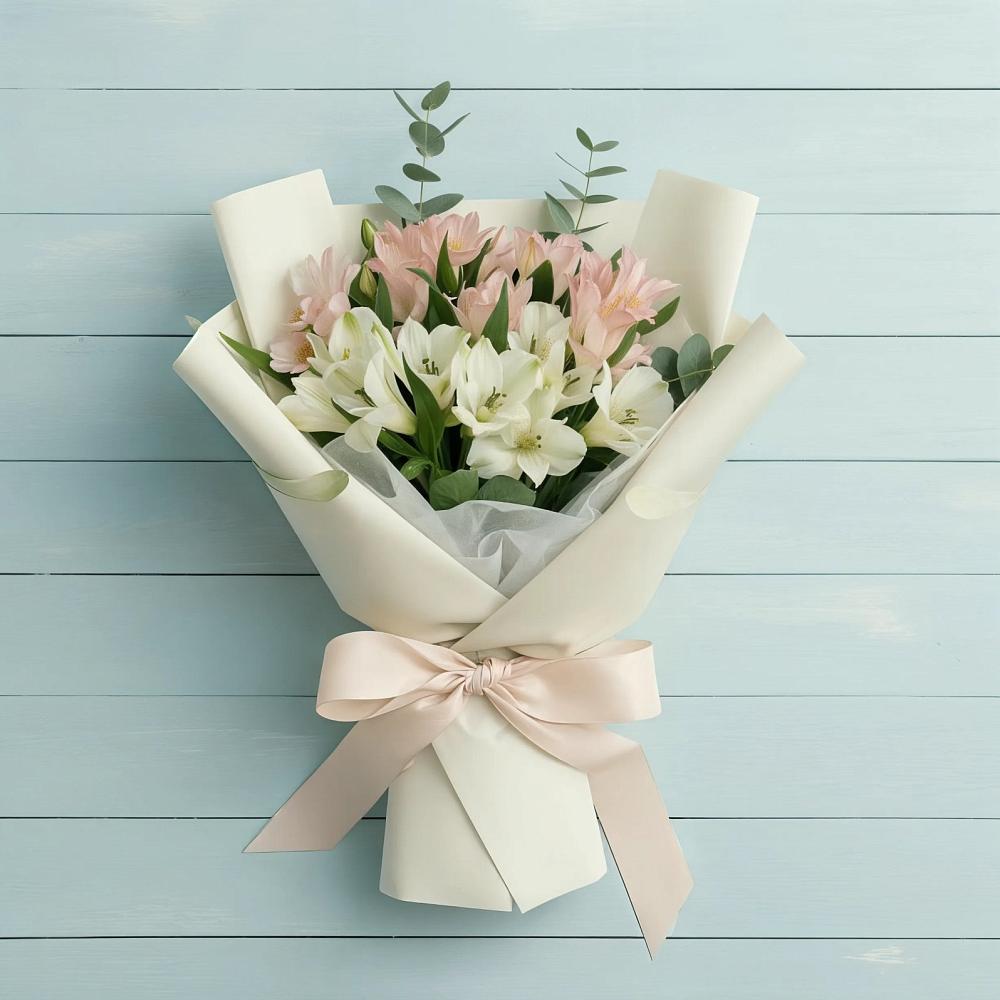 Букет цветов из: Альстромерии в Новкусе-Артезиане