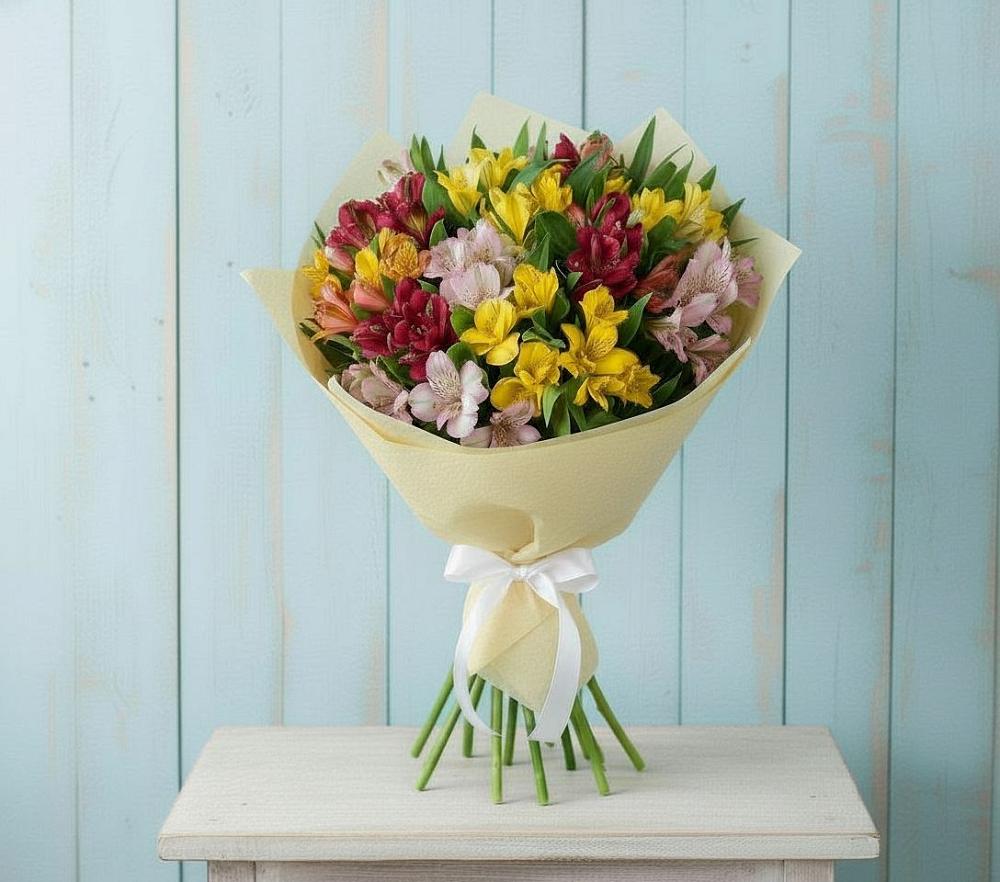 Букет цветов из: Альстромерии в Новкусе-Артезиане
