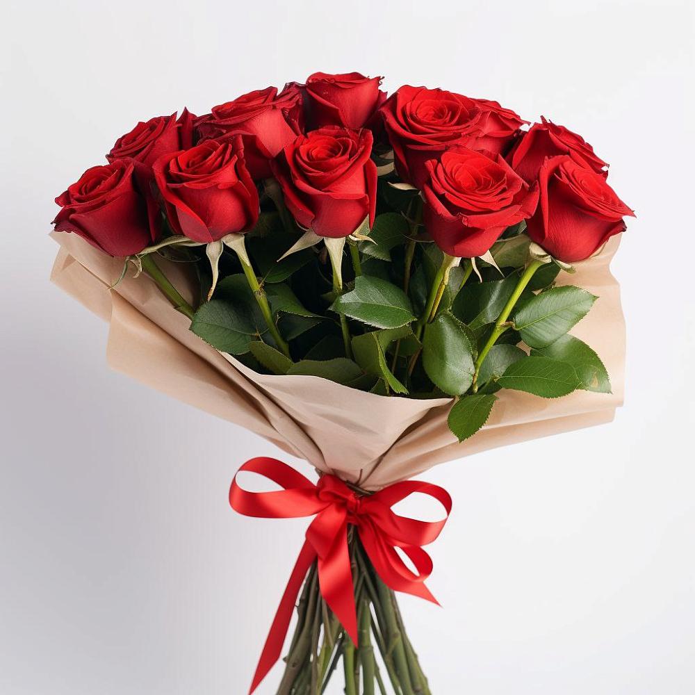Букет 11 Красных роз Эдлесс Лав в Новкусе-Артезиане